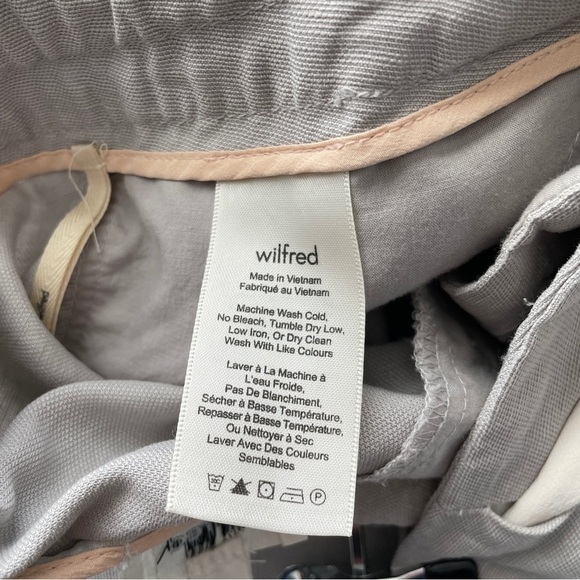 ARITZIA Wilfred Allegra Linen Shorts Grey 2 - Picture 6 of 7